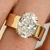 3 Carats Oval Cut Lab Grown Diamonds in 14K/18K Gold setting