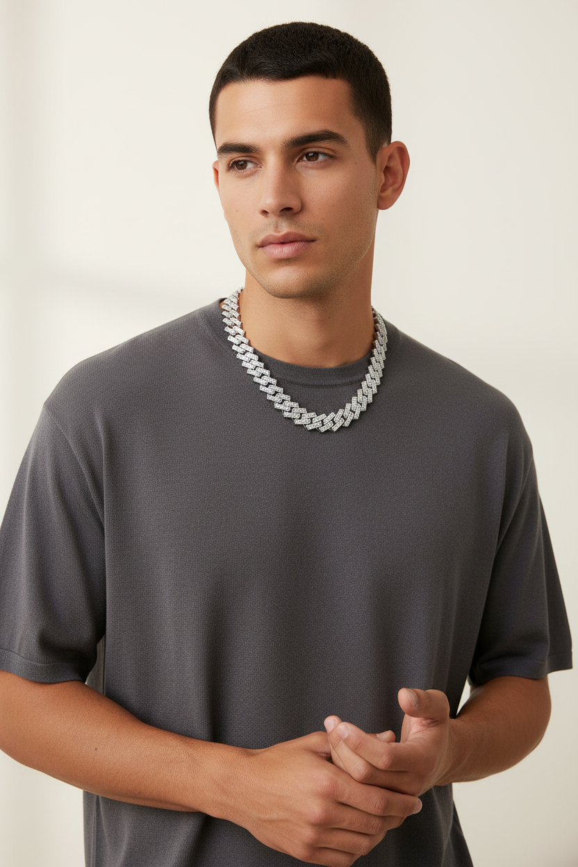 Baguette Chain - 45cm Cream