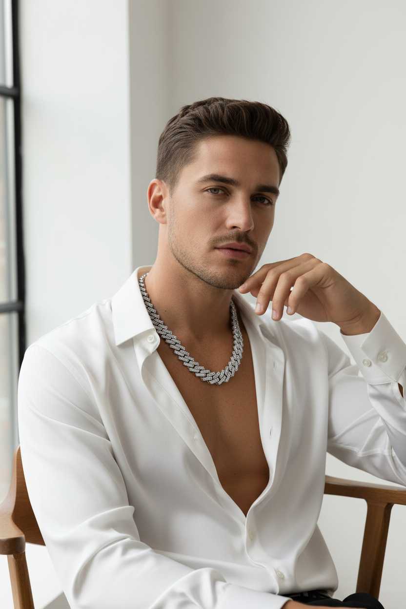 Baguette Chain - 60cm Off-White