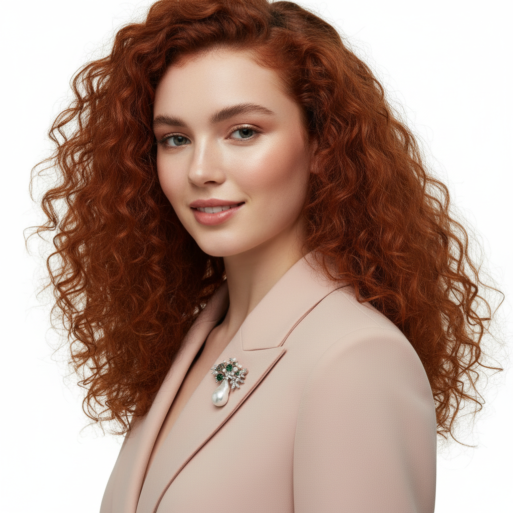 Baroque Pearl Flower Brooch - New Model 5