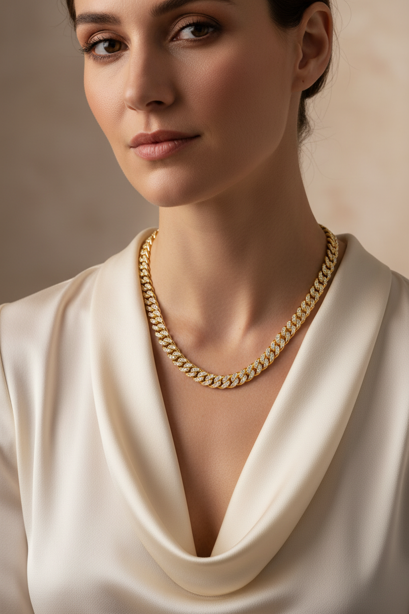 Female Model in Cream Silk - 8mm/60cm