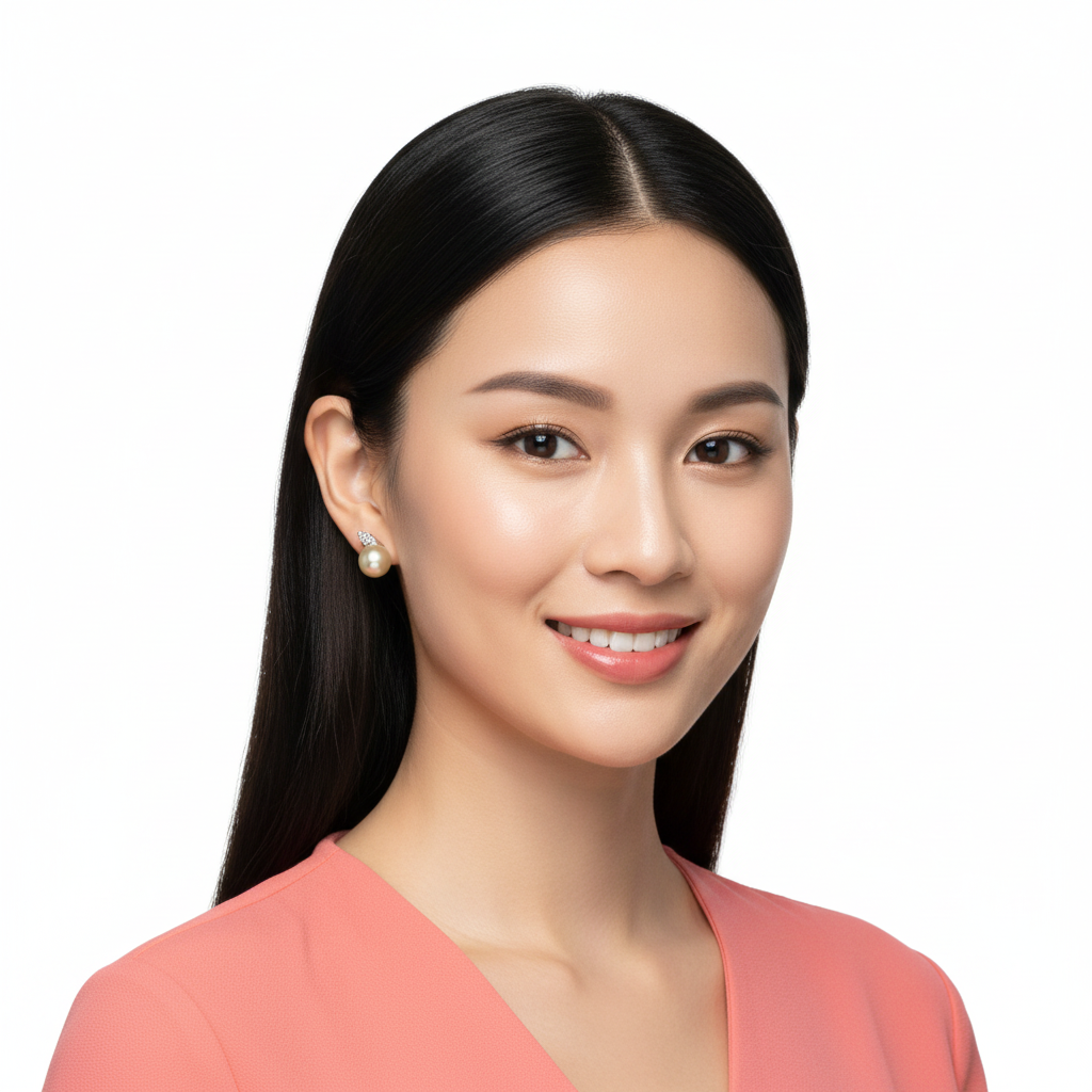 Golden Pearl CZ Earrings - Model 1