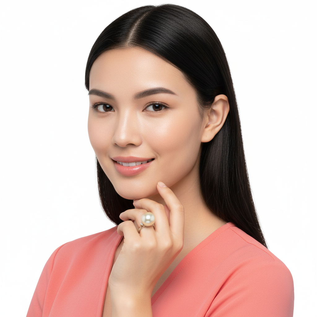 Golden Pearl Ring - Model 1