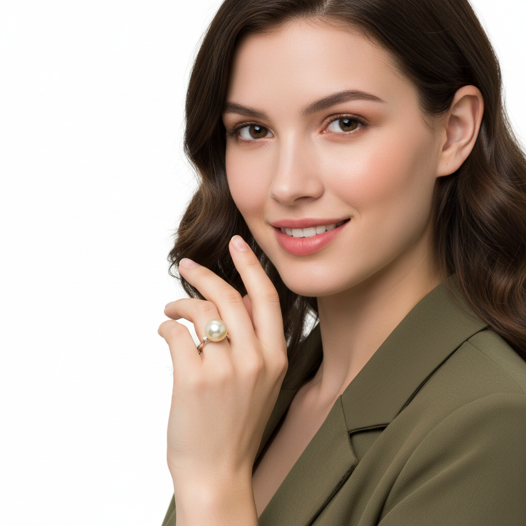 Golden Pearl Ring - Model 2