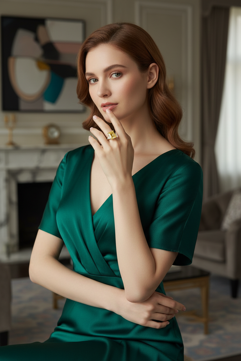 Half-Body Yellow - Elegant Dress