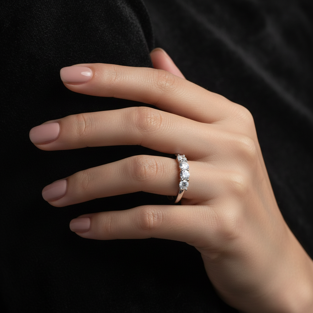 High-End Delicate Five-Stone - Dramatic Lighting