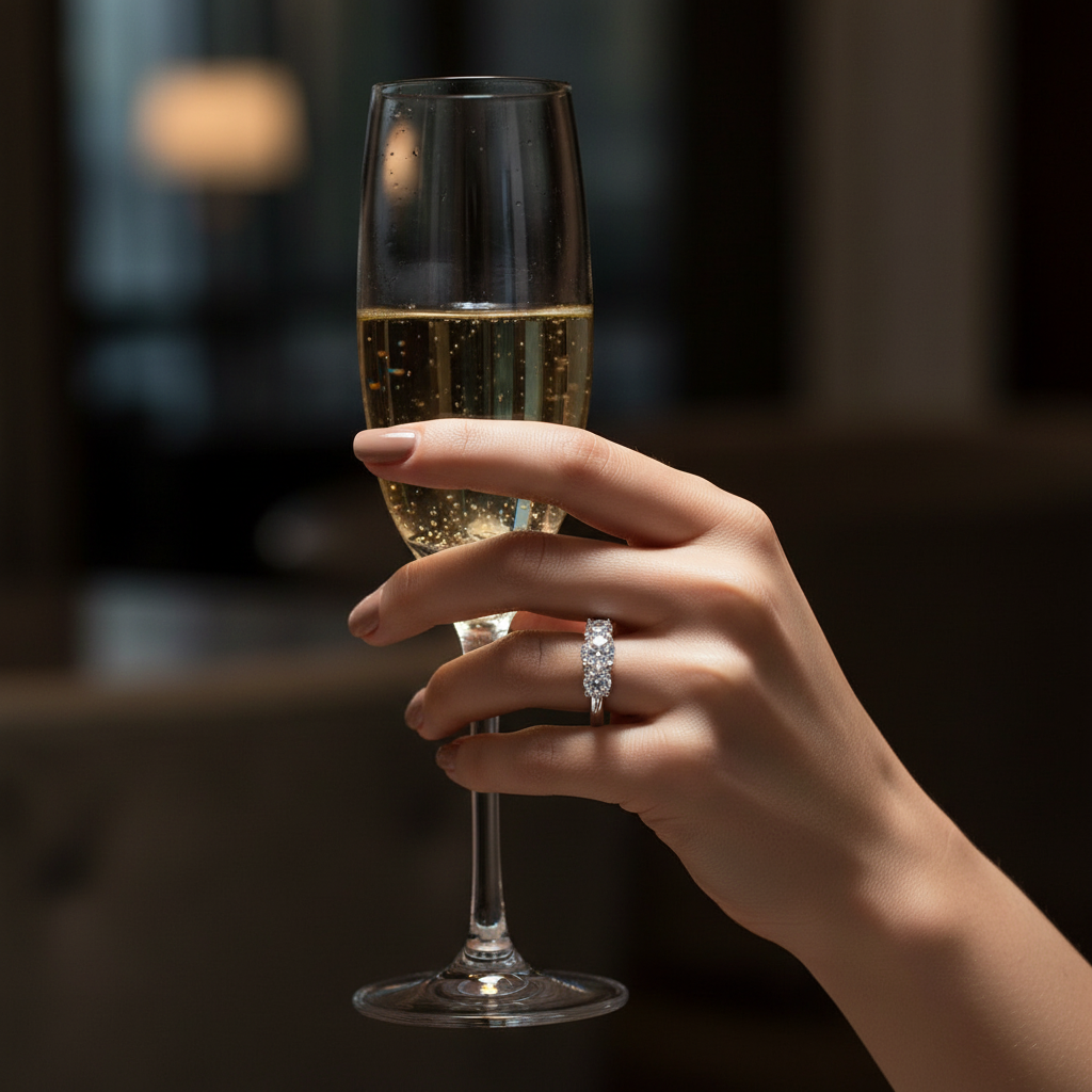 High-End Five-Stone - Champagne