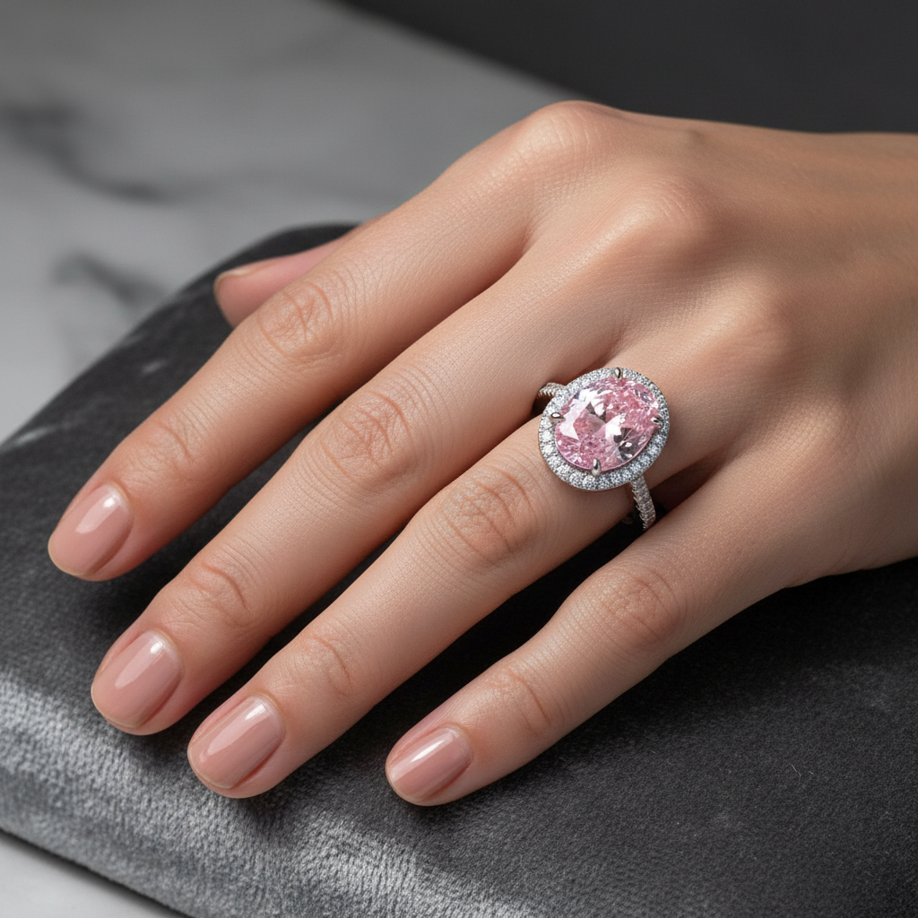 High-End Pink Halo - Marble Surface