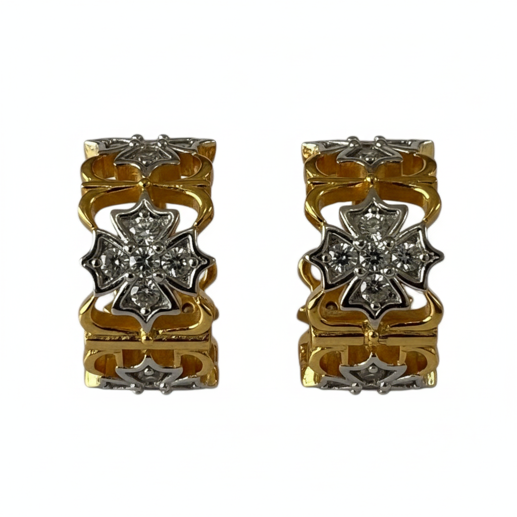 Huggie Hoops CZ - Side Flat