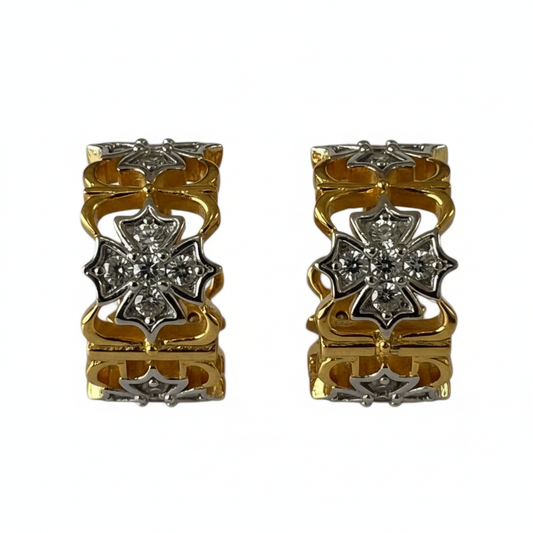 Huggie Hoops CZ - Side Flat