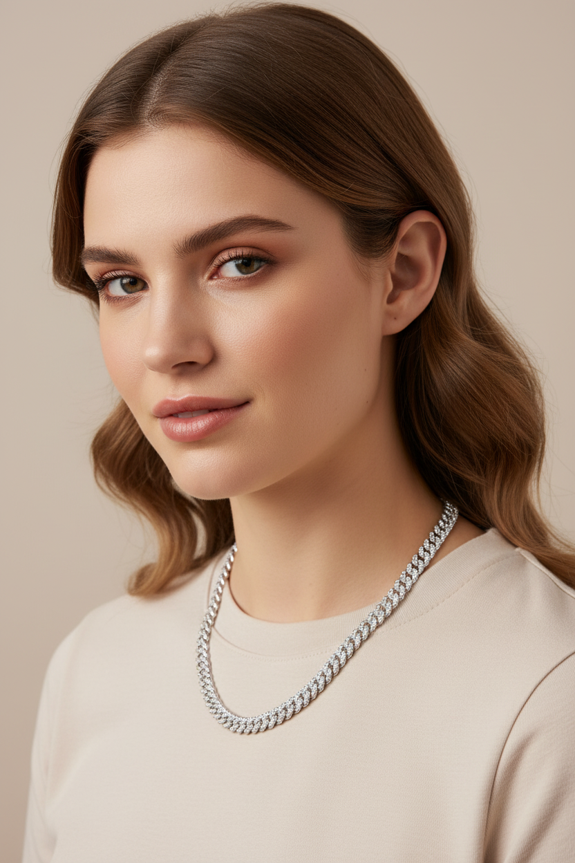 Ladies Silver Chain - 50cm Neutral