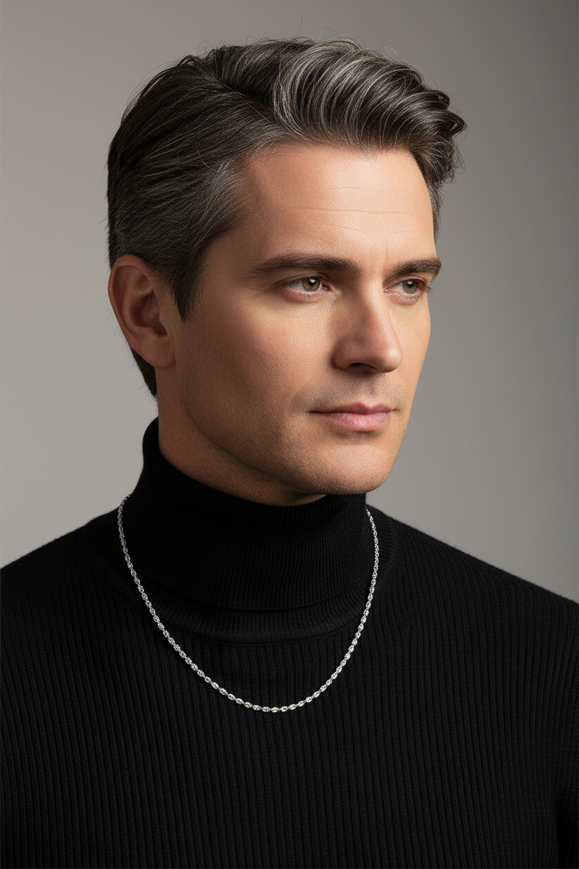 Male Model in Black Turtleneck - 45cm