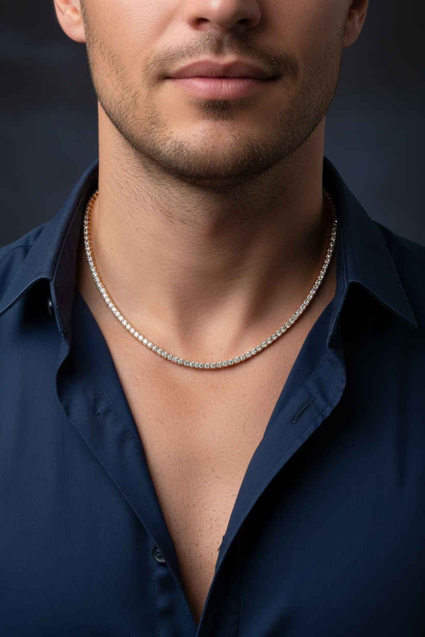 Male Model in Navy Shirt - 4mm/45cm