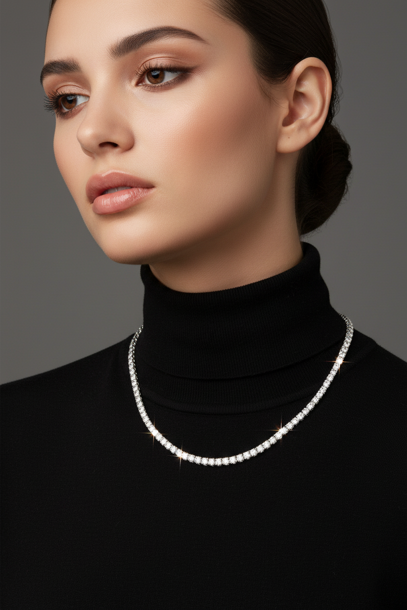 Model in Black Turtleneck - 3mm/45cm