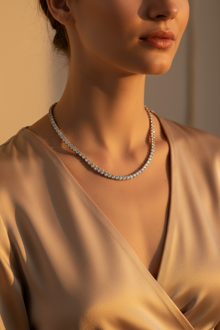 Model in Champagne Silk - 6.5mm/60cm