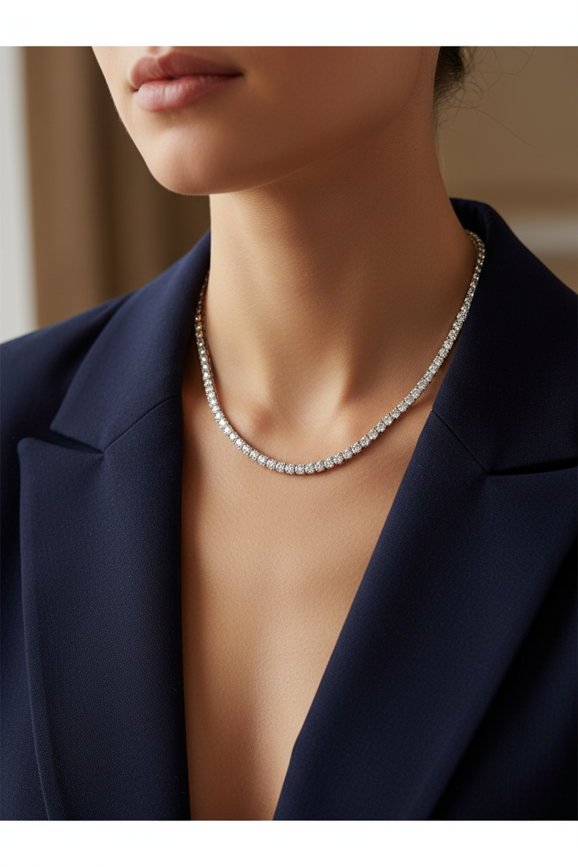 Model in Navy Blazer - 4mm/50cm