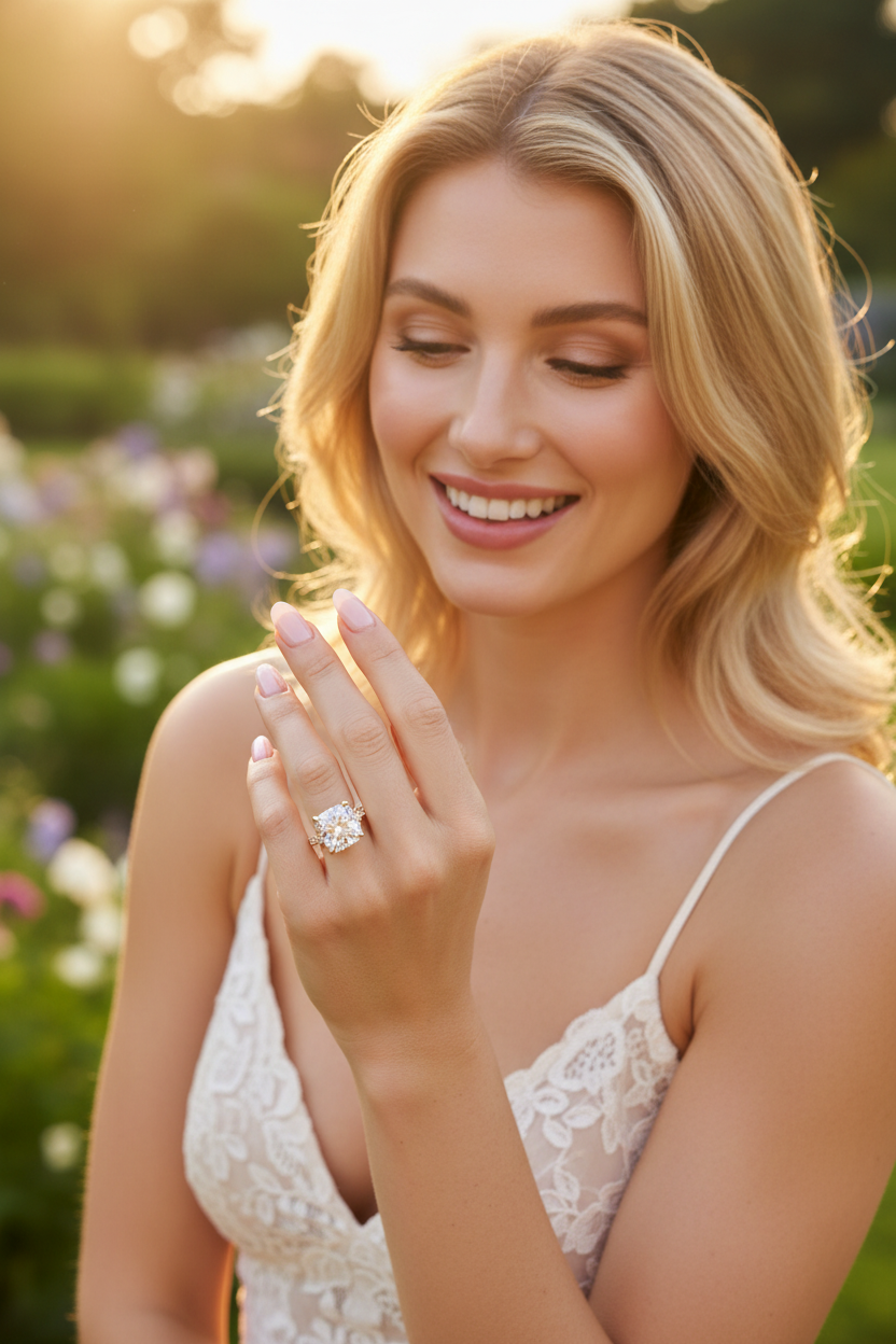 Model smiling outdoor