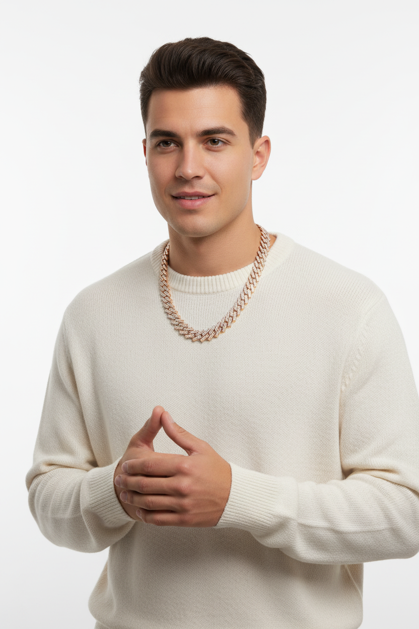 Rose Gold Chain - 50cm White