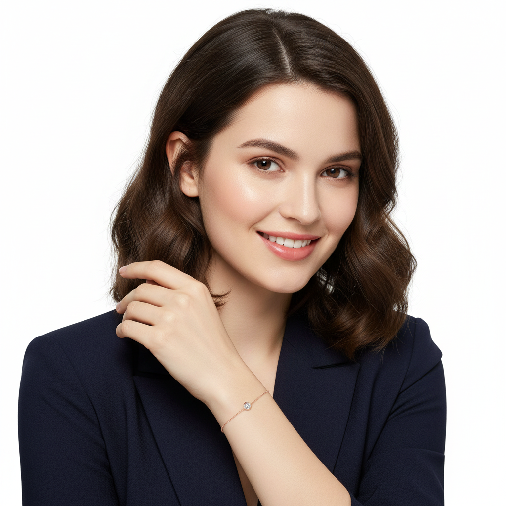 Rose Gold CZ Bracelet Tiny - Model 2