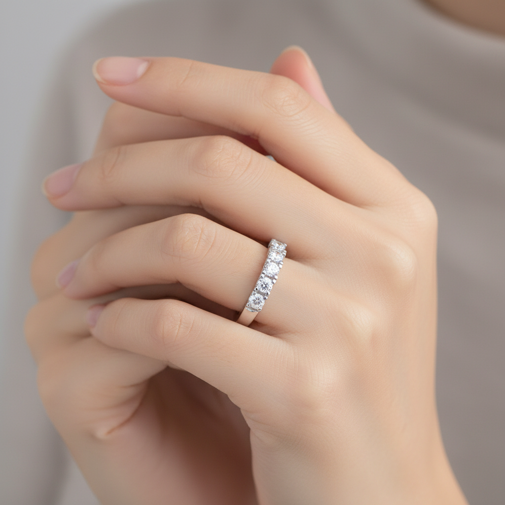 Seven-Stone Anniversary Band - Close Detail