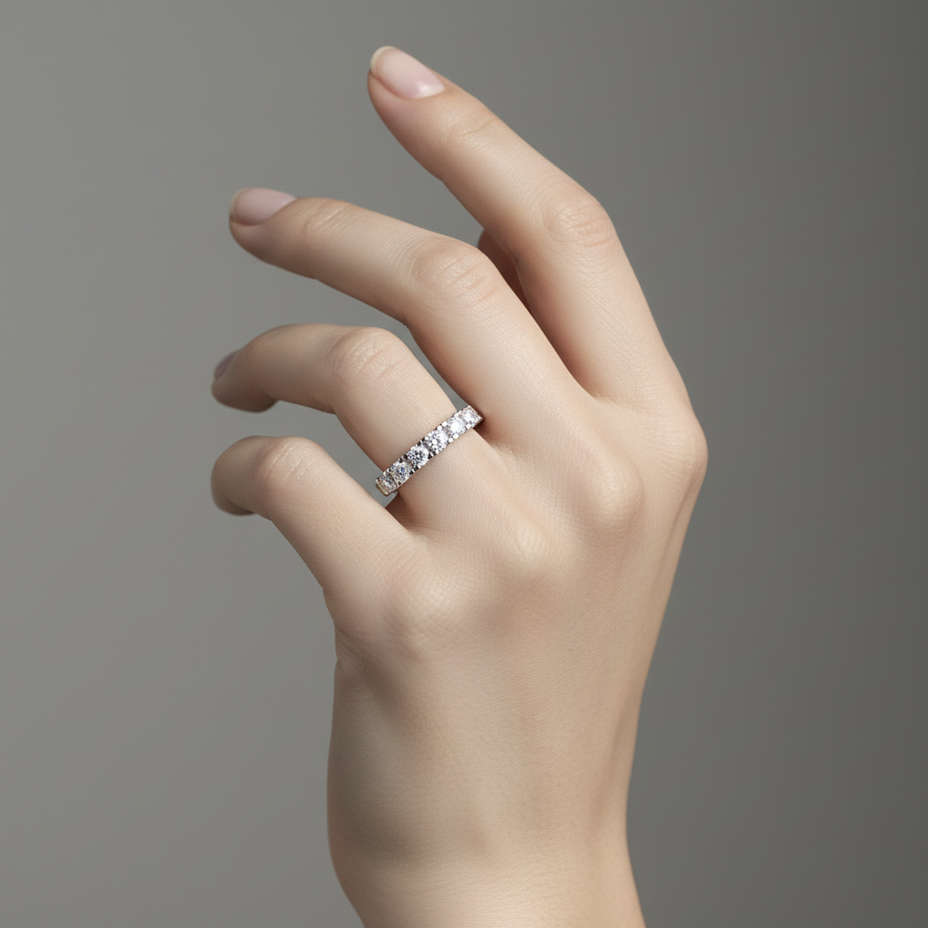 Seven-Stone Anniversary Band - Grey