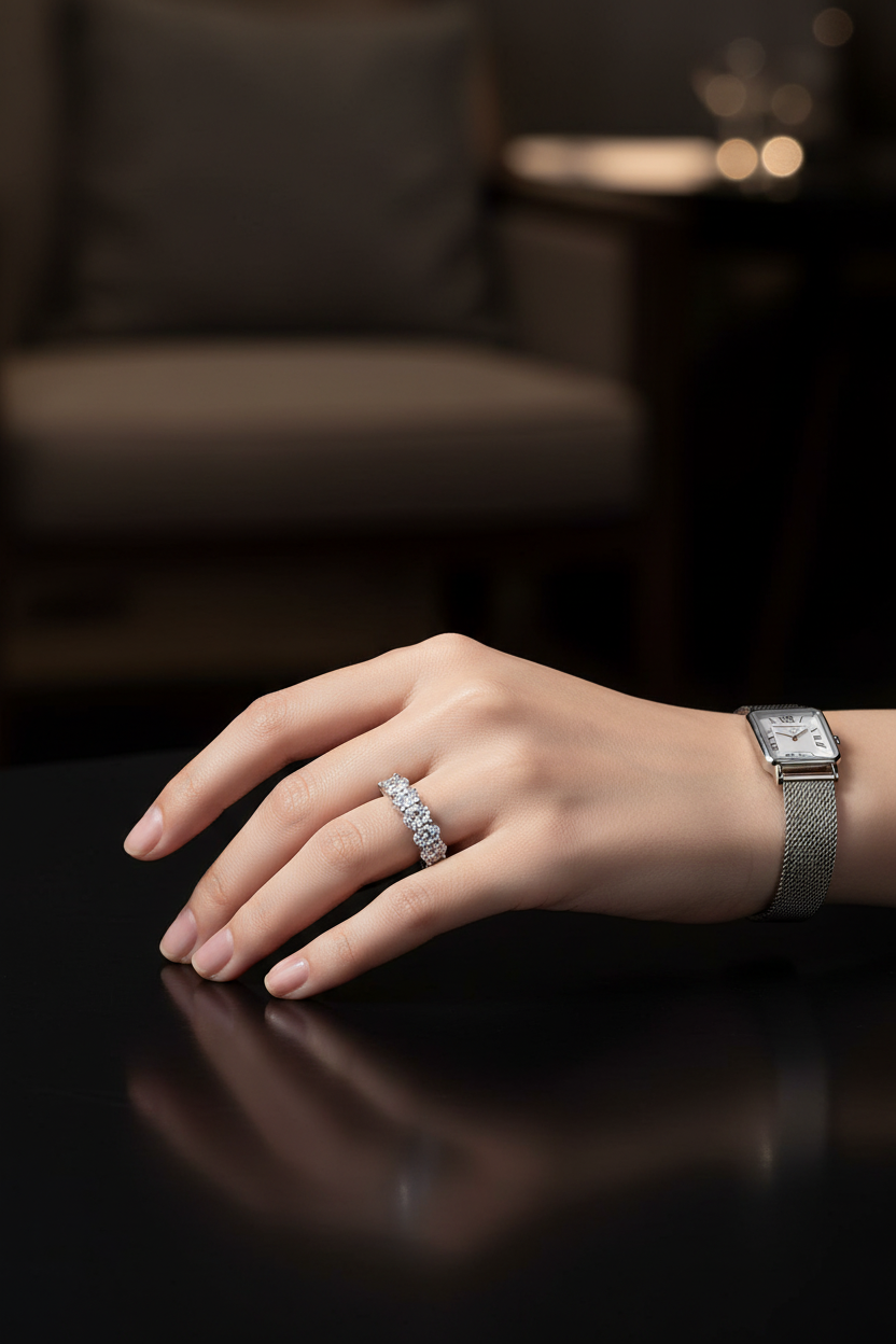 Seven-Stone Band - With Watch