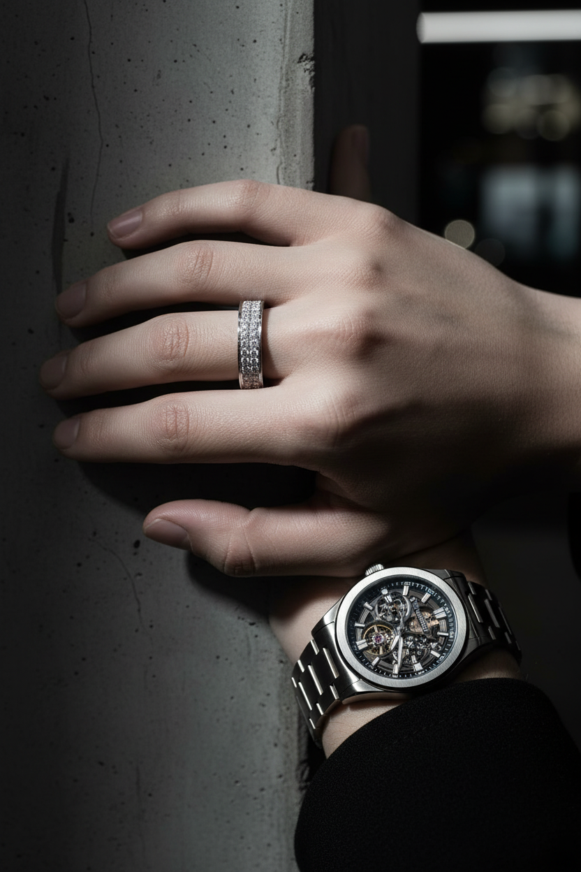 Silver Ring - With Watch