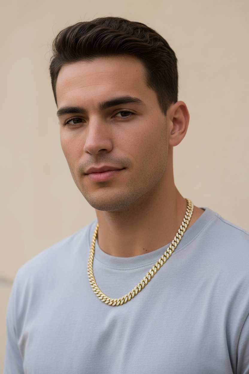 Slim Gold Chain - 45cm Beige