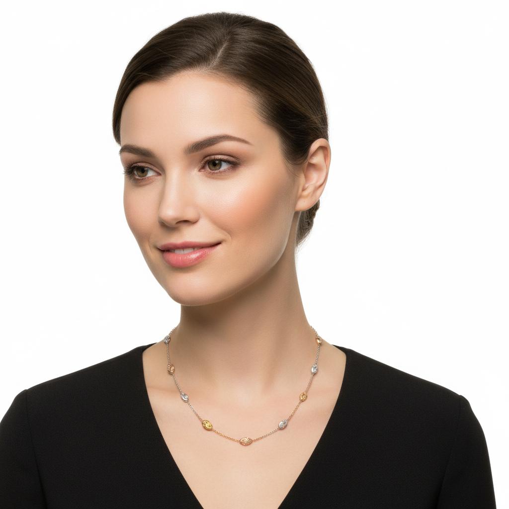 Tri-Color Chain - White Sharp