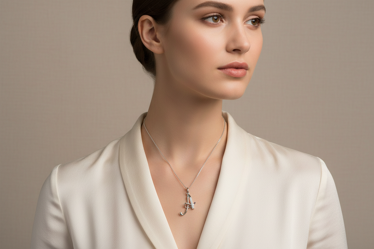 Ultra Luxury Initial Pendant Editorial