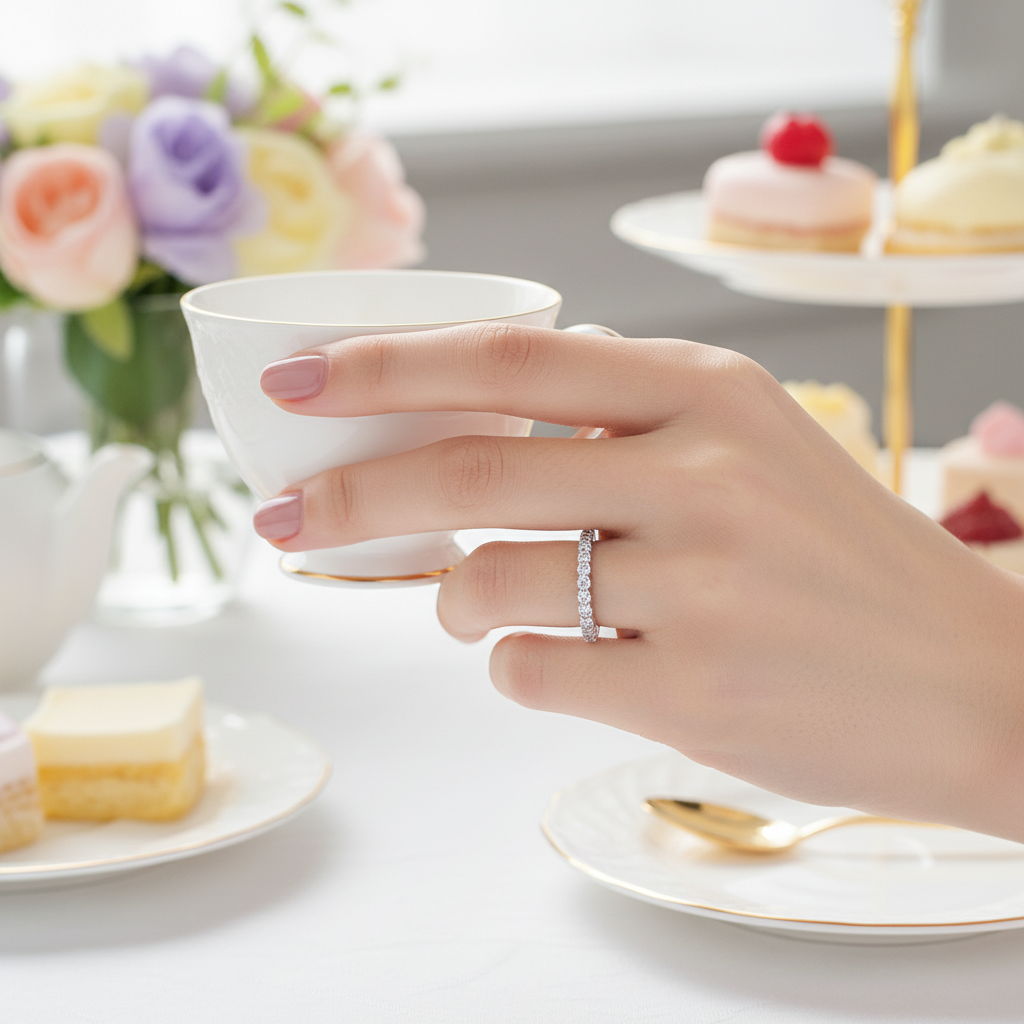 Ultra-Thin Half Eternity - Afternoon Tea