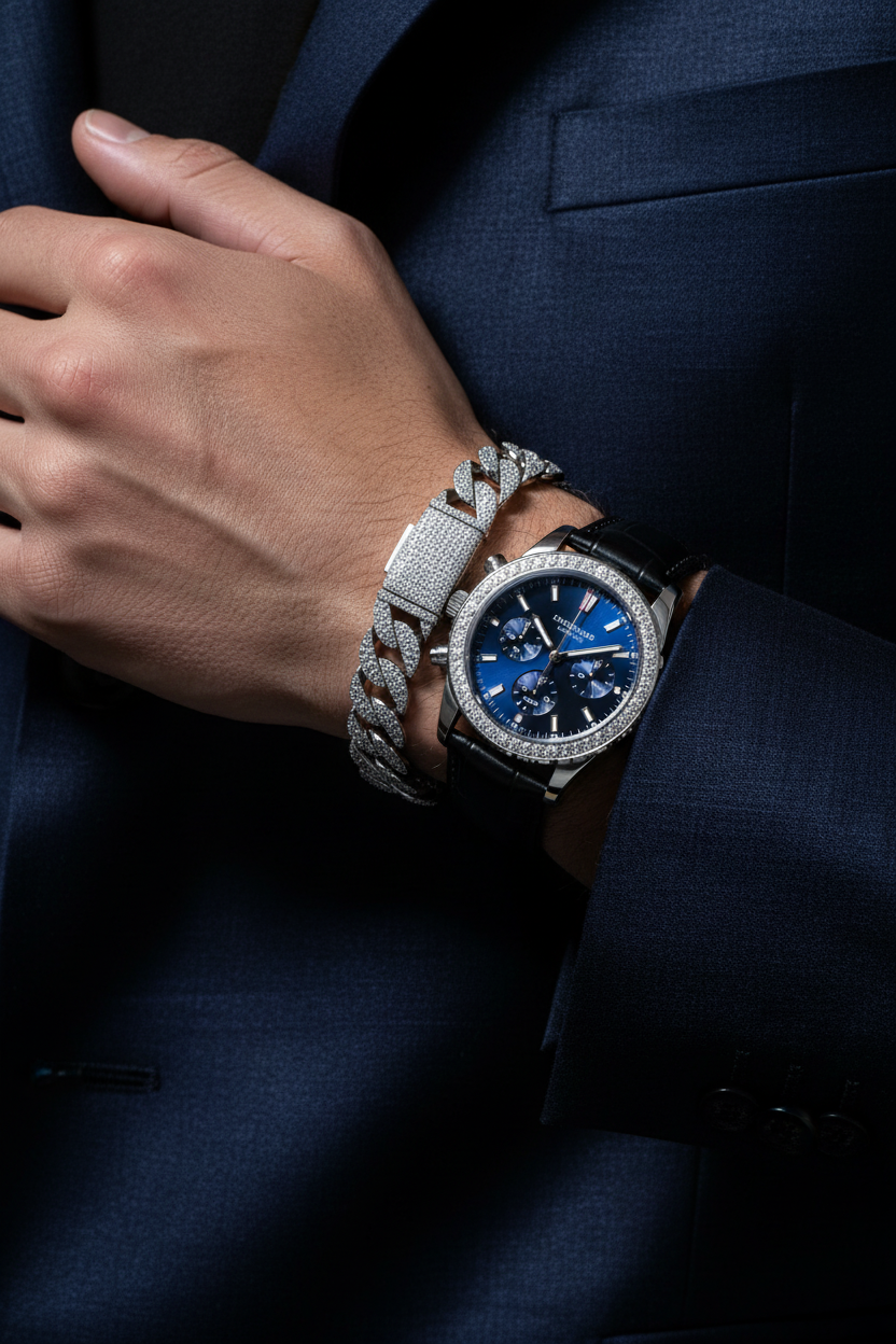 Very Thin Half-Iced - With Watch