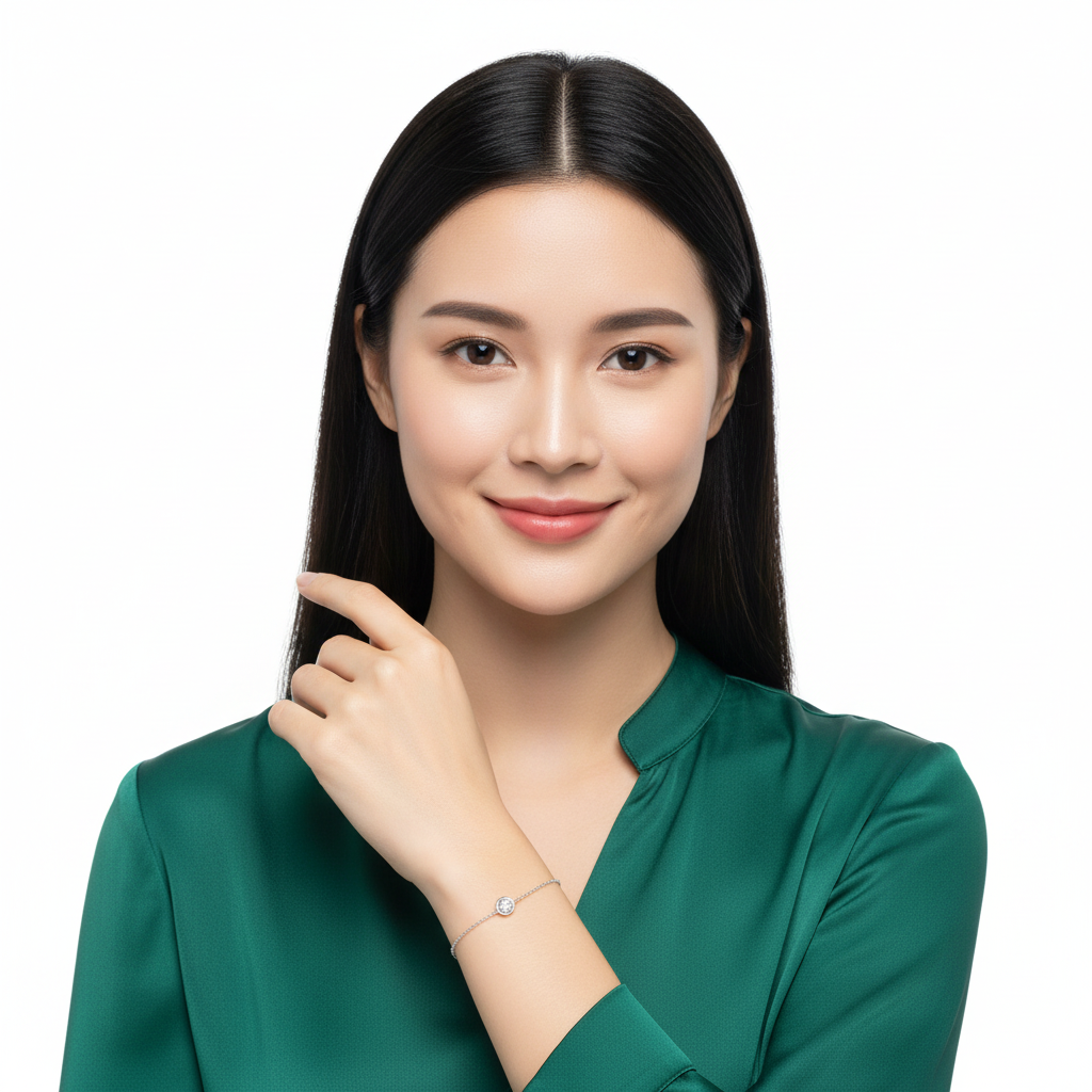 White Gold CZ Bracelet - Model 1