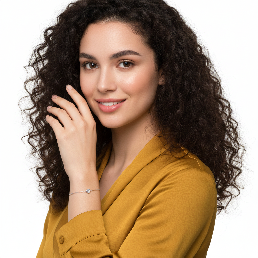 White Gold CZ Bracelet - Model 4