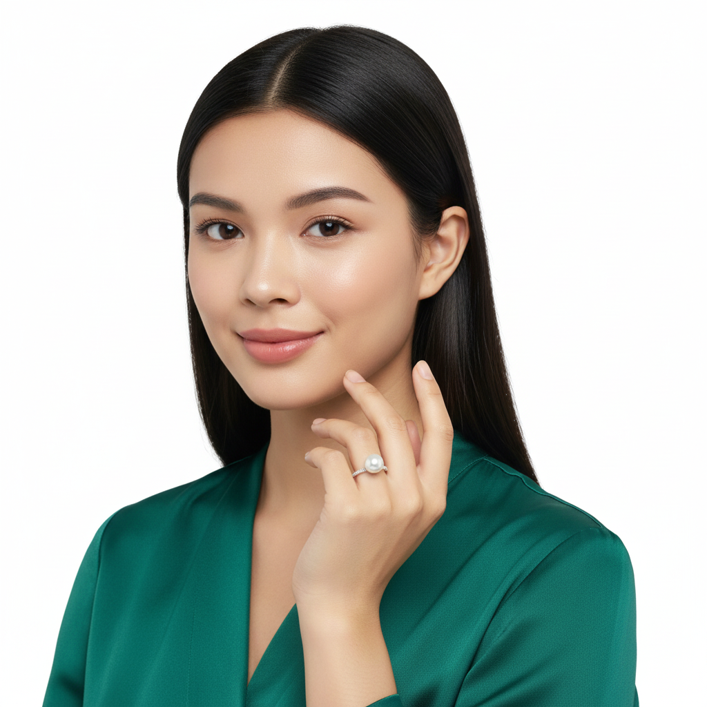 White Pearl Ring - Model 1