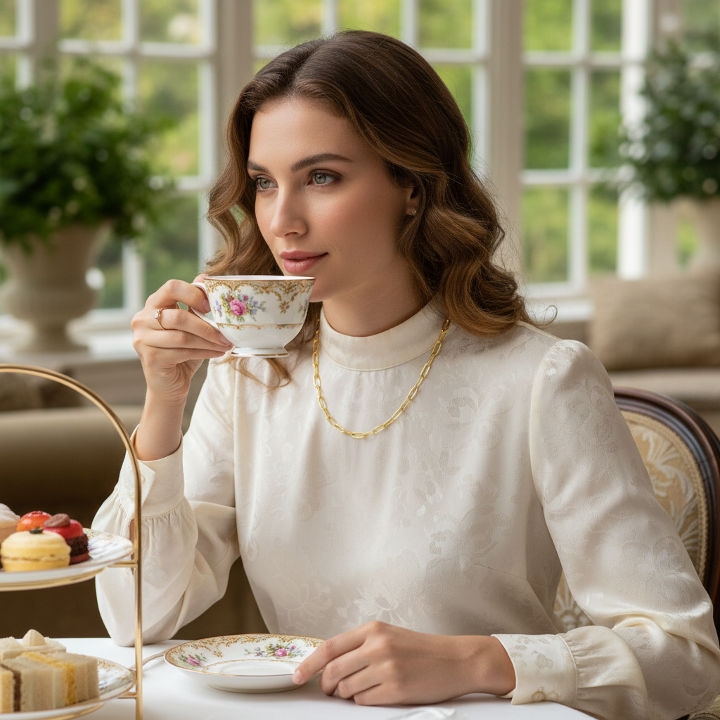 Yellow Gold Paperclip - Afternoon Tea