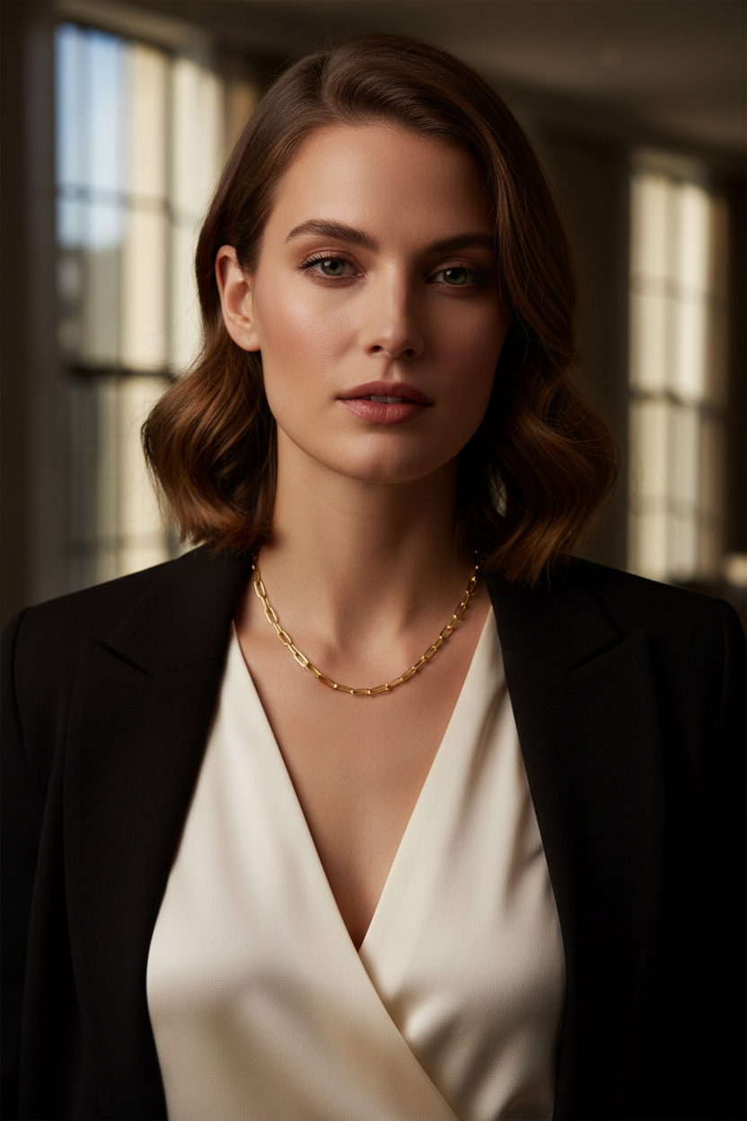 Yellow Gold Paperclip - Elegant