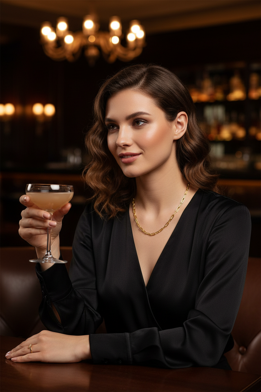 Yellow Gold Paperclip - Restaurant