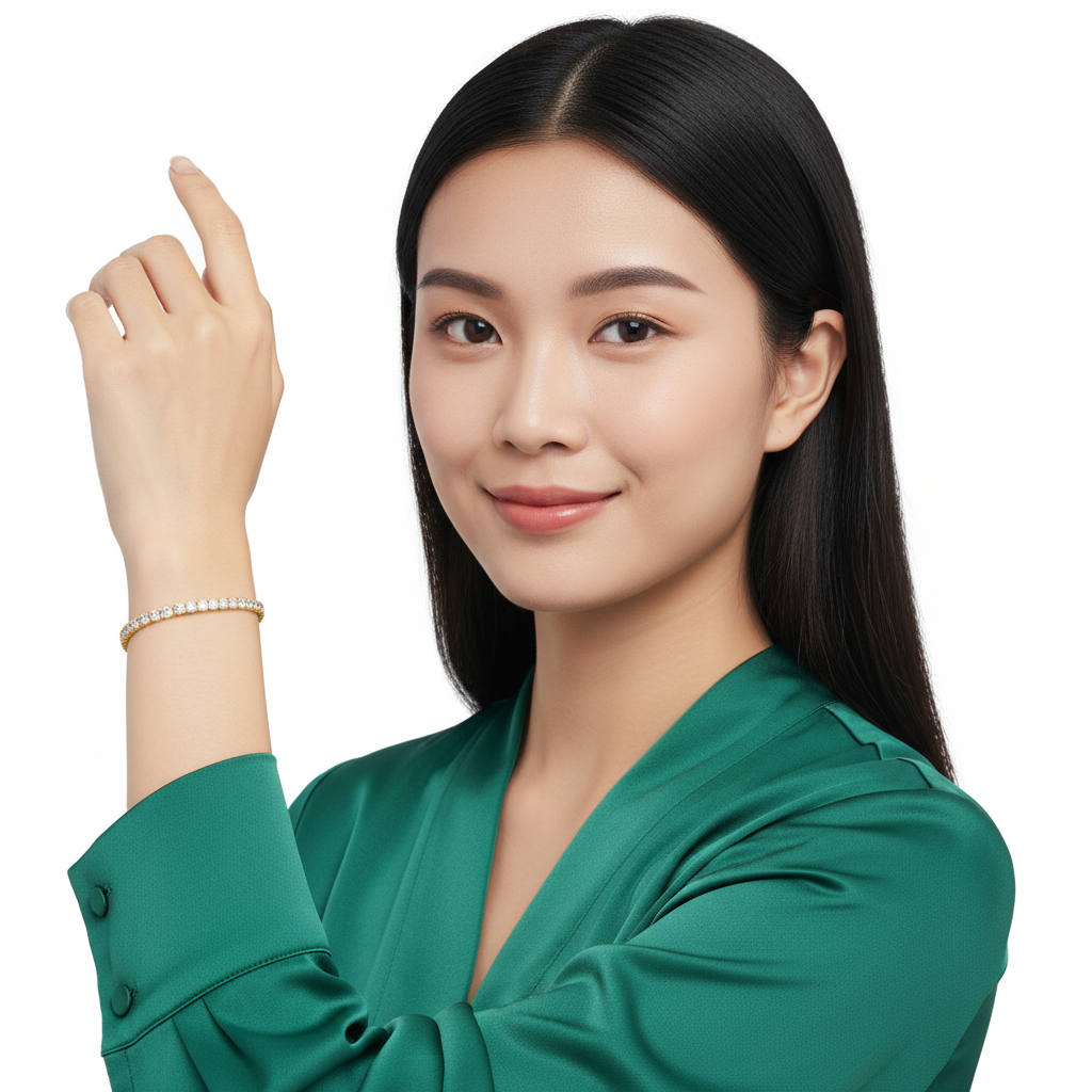 Yellow Gold Tennis Bracelet 3mm Thinner