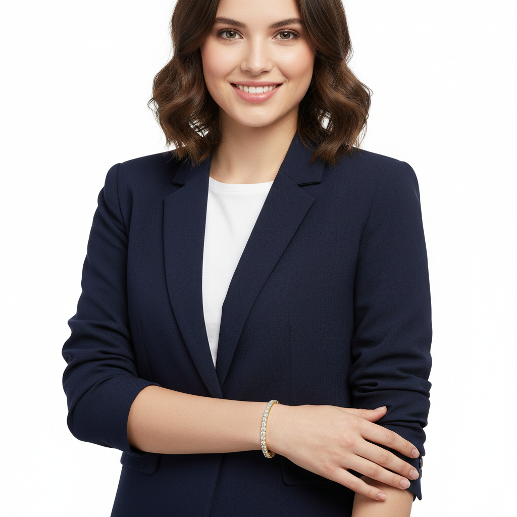 Yellow Gold Tennis Bracelet 4mm Thinner